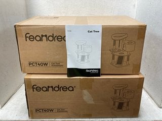 Lot 1080  
            Marchington SR18 - Parcel Delivery Only 

                
2 X FEANDREA PCT40W CAT TREES WITH SCRATCHING POST AND RAMP - COMBINED ORIGINAL R...