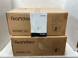 Lot 1082  
            Marchington SR18 - Parcel Delivery Only 

                
2 X FEANDREA PCT40W CAT TREES WITH SCRATCHING POST AND RAMP - COMBINED ORIGINAL R...