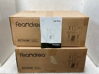 Lot 1087  
            Marchington SR18 - Parcel Delivery Only 

                
2 X FEANDREA PCT40W CAT TREES WITH SCRATCHING POST AND RAMP - COMBINED ORIGINAL R...