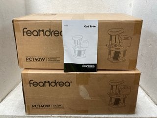 Lot 1098  
            Marchington SR18 - Parcel Delivery Only 
                
2 X FEANDREA PCT40W CAT TREES WITH SCRATCHING POST AND RAMP - COMBINED ORIGINAL R...