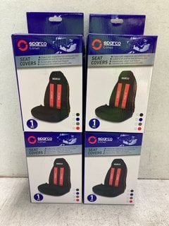 Lot 1106  
            Marchington SR18 - Parcel Delivery Only 

                
4 X HIGH BUCKET SEAT COVERS IN BLACK/RED - COMBINED ORIGINAL RRP £105: LOCATION -...