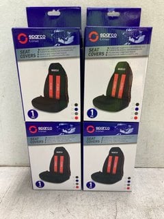 Lot 1108  
            Marchington SR18 - Parcel Delivery Only 

                
4 X HIGH BUCKET SEAT COVERS IN BLACK/RED - COMBINED ORIGINAL RRP £105: LOCATION -...