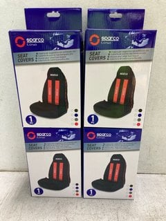 Lot 1109  
            Marchington SR18 - Parcel Delivery Only 

                
4 X HIGH BUCKET SEAT COVERS IN BLACK/RED - COMBINED ORIGINAL RRP £105: LOCATION -...
