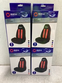 Lot 1113  
            Marchington SR18 - Parcel Delivery Only 

                
4 X HIGH BUCKET SEAT COVERS IN BLACK/RED - COMBINED ORIGINAL RRP £105: LOCATION -...
