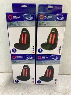 Lot 1119  
            Marchington SR18 - Parcel Delivery Only 

                
4 X HIGH BUCKET SEAT COVERS IN BLACK/RED - COMBINED ORIGINAL RRP £105: LOCATION -...