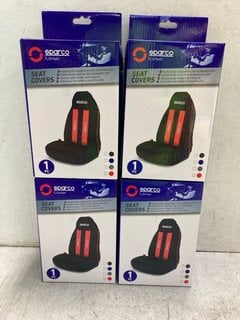 Lot 1120  
            Marchington SR18 - Parcel Delivery Only 

                
4 X HIGH BUCKET SEAT COVERS IN BLACK/RED - COMBINED ORIGINAL RRP £105: LOCATION -...