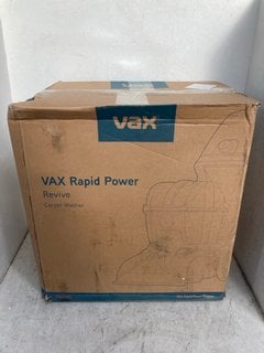 Lot 1141  
            Marchington SR18 - Parcel Delivery Only 

                
VAX RAPID POWER REVIVE CARPET CLEANER - ORIGINAL RRP:£130: LOCATION - BR8