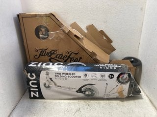 Lot 1146  
            Marchington SR18 - Parcel Delivery Only 

                
ZINC TWO WHEELED RIDER FOLDING SCOOTER TO ALSO INCLUDE TWO BARE FEET STUNT SCOOTE...