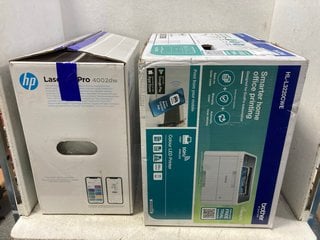 Lot 1149  
            Marchington SR18 - Parcel Delivery Only 

                
HP LASERJET PRO 4002DW MULTIFUNCTIONAL PRINTER TO ALSO INCLUDE BROTHER HL-L3220CW...