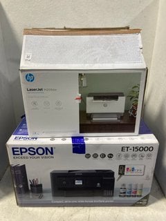 Lot 1154  
            Marchington SR18 - Parcel Delivery Only 

                
HP LASERJET PRINTER IN WHITE/GREY - MODEL: M209DW TO INCLUDE EPSON PRINTER IN BLA...