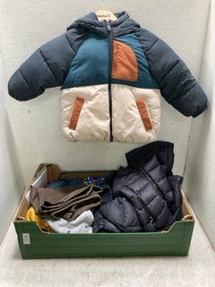Lot 1175  
            Marchington SR18 - Parcel Delivery Only 

                
QTY OF ASSORTED CHILDRENS CLOTHING IN VARIOUS SIZES TO INCLUDE MONCLER BLACK PUFF...