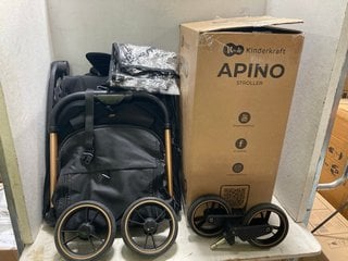 Lot 1184  
            Marchington SR18 - Parcel Delivery Only 

                
KINDERKRAFT APINO CHILDRENS STROLLER IN BLACK: LOCATION - BR12