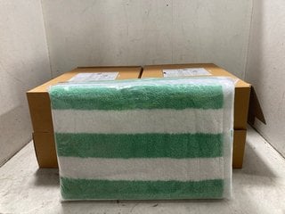 Lot 1264  
            Marchington SR18 - Parcel Delivery Only 

                
5 X SETS OF 2 CABANA STRIPE SEAFOAM GREEN BEACH TOWELS - COMBINED ORIGINAL RRP:£1...