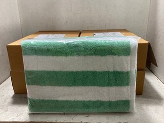Lot 1266  
            Marchington SR18 - Parcel Delivery Only 

                
5 X SETS OF 2 CABANA STRIPE SEAFOAM GREEN BEACH TOWELS - COMBINED ORIGINAL RRP:£1...