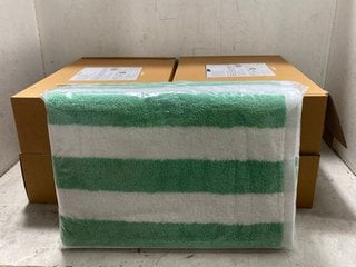 Lot 1267  
            Marchington SR18 - Parcel Delivery Only 

                
5 X SETS OF 2 CABANA STRIPE SEAFOAM GREEN BEACH TOWELS - COMBINED ORIGINAL RRP:£1...