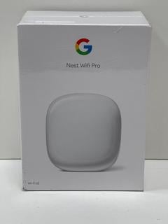 Lot 109  
            Nationwide - Parcel Delivery Only 

                
GOOGLE NEST WIFI PRO | WI-FI 6E ROUTER (ORIGINAL RRP - £189) IN SNOW: MODEL NO G6...