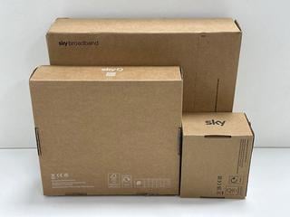 Lot 114  
            Nationwide - Parcel Delivery Only 

                
3X SKY TECH ITEMS: MODEL NO SR203UK, SE411-UK-G01, IP061-EF-ANT-UKIE (WITH BOX & ...