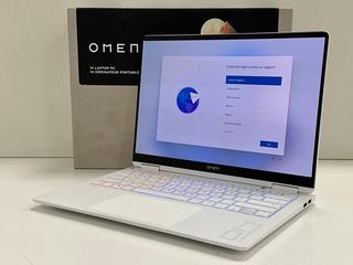 Lot 74  
            Nationwide - Parcel Delivery Only 

                
HP OMEN TRANSCEND 14-FB0012NA 1TB LAPTOP IN WHITE: MODEL NO 9R293EA#ABU (WITH BOX...