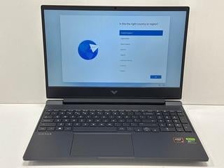 Lot 75  
            Nationwide - Parcel Delivery Only 

                
HP VICTUS GAMING 512 GB LAPTOP IN SILVER: MODEL NO 15-FB2004NA (WITH BOX & ALL AC...