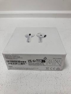 Lot 97  
            Nationwide - Parcel Delivery Only 

                
APPLE AIRPODS 4 EAR BUDS (ORIGINAL RRP - £119) IN WHITE: MODEL NO A3050, A3053, A...