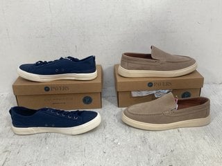 Lot 1058  
            Marchington SR14 - Parcel Delivery Only 
                
PAVERS SLIP ON LOAFERS IN BEIGE - UK SIZE 10 TO INCLUDE PAVERS LACE UP PUMPS IN N...