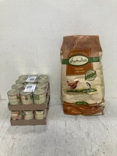 Lot 1079  
            Marchington SR14 - Parcel Delivery Only 
                
4 X LUKULLUS POULTRY & LAMPS FLAVOURED WET DOG FOOD - BBE 28.5.27 TO INCLUDE LIKU...