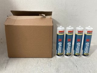 Lot 107  
            Marchington SR14 - Parcel Delivery Only 
                
BOX OF SOUDAL SILIRUB.N NEUTRAL SILICONE - BBE 07.2026: LOCATION - H3