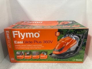 Lot 1098  
            Marchington SR14 - Parcel Delivery Only 
                
FLYMO EASI GLIDE PLUS 360V ELECTRIC HOVER COLLECT LAWNMOWER - ORIGINAL RRP £129: ...