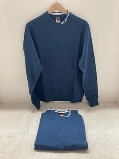 Lot 111  
            Marchington SR14 - Parcel Delivery Only 
                
2 X THE NORTH FACE MENS ZUMU CREW SWEATSHIRTS IN SHADY BLUE - SIZE XL - COMBINED ...