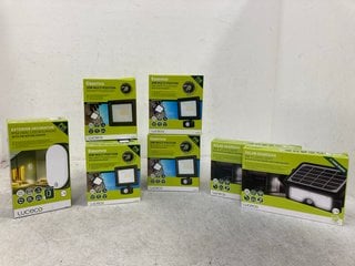 Lot 1205  
            Marchington SR14 - Parcel Delivery Only 

                
8 X LUCECO ITEMS TO INCLUDE ESSENCE 20W MUKTI POSITION SECURITY LIGHT: LOCATION -...