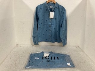 Lot 1208  
            Marchington SR14 - Parcel Delivery Only 

                
2 X ICHI ARCHER BLUE DENIM SHIRT - UK SIZE 38 - COMBINED ORIGINAL RRP £140: LOCAT...