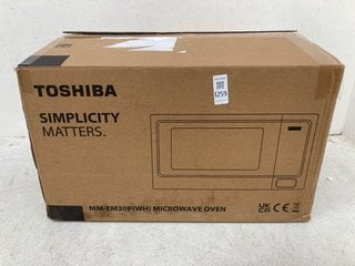 Lot 1259  
            Marchington SR14 - Parcel Delivery Only 

                
TOSHIBA SIMPLICITY MATTER MICROWAVE IN WHITE - MODEL: MM-EM20P(WH): LOCATION - F16