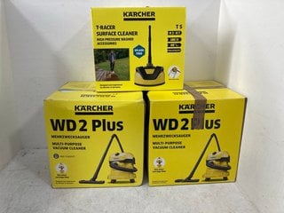Lot 1264  
            Marchington SR14 - Parcel Delivery Only 

                
2 X K'ARCHER WD-2 PLUS MULTI-PURPOSE VACUUM CLEANER TO INCLUDE K'ARCHER T-RACER S...