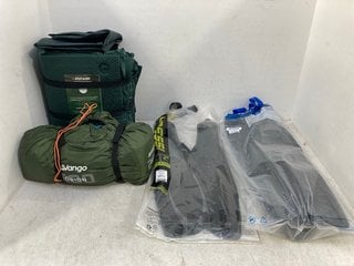 Lot 1268  
            Marchington SR14 - Parcel Delivery Only 

                
4 X ASSORTED SPORT/OUTDOOR ITEMS TO INCLUDE VANGO ORION 200 PINE TENT: LOCATION -...