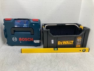 Lot 1272  
            Marchington SR14 - Parcel Delivery Only 

                
DEWALT TOUGH SYSTEM DS280 TOTE TO INCLUDE BOSCH PROFESSIONAL GSB-18V-55 CORDLESS ...