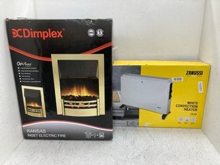 Lot 1273  
            Marchington SR14 - Parcel Delivery Only 

                
ZANUSSI WHITE CONVECTION HEATER TO INCLUDE DIMPLEX KANSAS INSET ELECTRIC FIRE: LO...