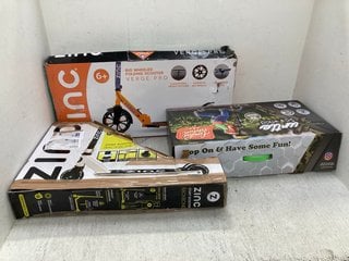 Lot 1274  
            Marchington SR14 - Parcel Delivery Only 

                
3 X ASSORTED SCOOTERS TO INCLUDE HURTLE SCOOTKID SCOOTER: LOCATION - F17