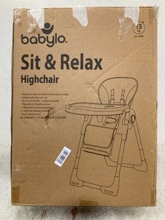 Lot 1293  
            Marchington SR14 - Parcel Delivery Only 

                
BABYLO SIT & RELAX HIGHCHAIR: LOCATION - F19