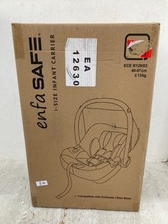Lot 1302  
            Marchington SR14 - Parcel Delivery Only 

                
ENFASAFE I-SIZE INFANT CARRIER IN BLACK: LOCATION - F19