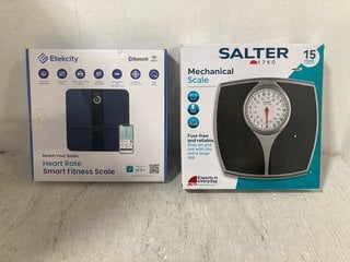 Lot 1305  
            Marchington SR14 - Parcel Delivery Only 

                
SALTER MECHANICAL SCALES TO INCLUDE ETEKCITY HEART RATE SMART FITNESS SCALES: LOC...
