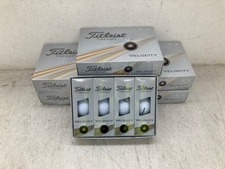 Lot 1357  
            Marchington SR14 - Parcel Delivery Only 

                
6 X BOXES OF TITLEIST VELOCITY WHITE GOLF BALLS: LOCATION - E16