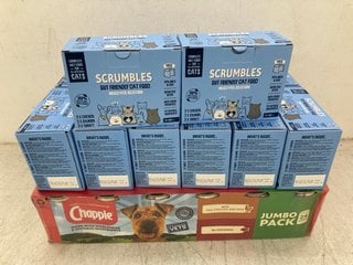 Lot 1367  
            Marchington SR14 - Parcel Delivery Only 

                
QTY OF SCRUMBLES MIXED PATA SELECTION CAT FOOD - EXP 05.2028 TO INCLUDE BOX OF CH...