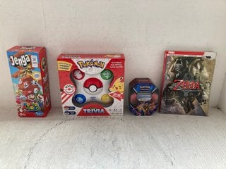 Lot 205  
            Marchington SR14 - Parcel Delivery Only 

                
4 X ASSORTED TOYS & ACCESSORIES TO INCLUDE SUPER MARIO JENGA BLOCK GAME: LOCATION...