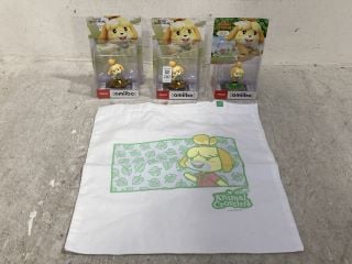 Lot 207  
            Marchington SR14 - Parcel Delivery Only 

                
4 X ASSORTED NINTENDO ACCESSORIES TO INCLUDE ANIMAL CROSSING ISABELLE AMIIBO: LOC...