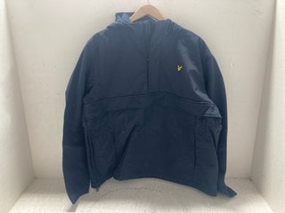 Lot 238  
            Marchington SR14 - Parcel Delivery Only 
                
LYLE & SCOTT FLEECE LINED NYLON OVERHEAD ANORAK - NAVY - SIZE XXL: LOCATION - H7