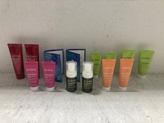 Lot 280  
            Marchington SR14 - Parcel Delivery Only 
                
14 X ELEMIS PRODUCTS TO INCLUDE 2 X ELEMIS SUPERFOOD GLOW PRIMING ILLUMINATED MOI...