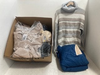 Lot 326  
            Marchington SR14 - Parcel Delivery Only 
                
QTY OF ASSORTED WOMENS CLOTHING/NIGHTWEAR IN VARIOUS SIZES TO INCLUDE MONSOON VIT...