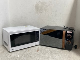 Lot 495  
            Marchington SR14 - Parcel Delivery Only 

                
TOSHIBA MICROWAVE OVEN IN WHITE - MODEL: MM-EM20P(WH) TO INCLUDE RUSSELL HOBBS 17...