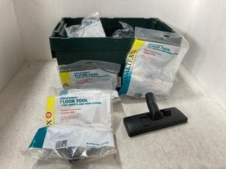 Lot 513  
            Marchington SR14 - Parcel Delivery Only 
                
QTY OF HOOVER PART ADAPTERS TO INCLUDE QUALTEX REPLACEMENT FLOOR TOOL 35CM CONNEC...