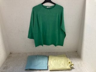 Lot 547  
            Marchington SR14 - Parcel Delivery Only 

                
3 X MASAI STRAIGHT LOOSE TOPS IN BLUE/YELLOW/GREEN - SIZE MEDIUM: LOCATION - G19